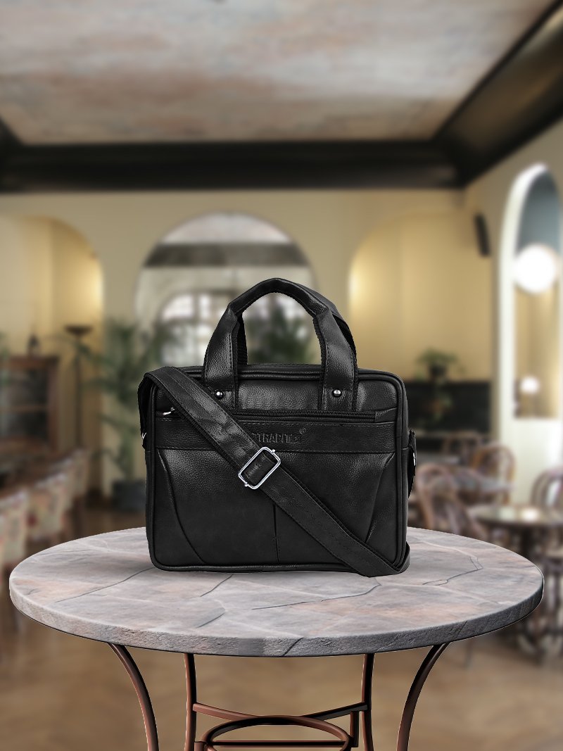 Strapit laptop bag on a table