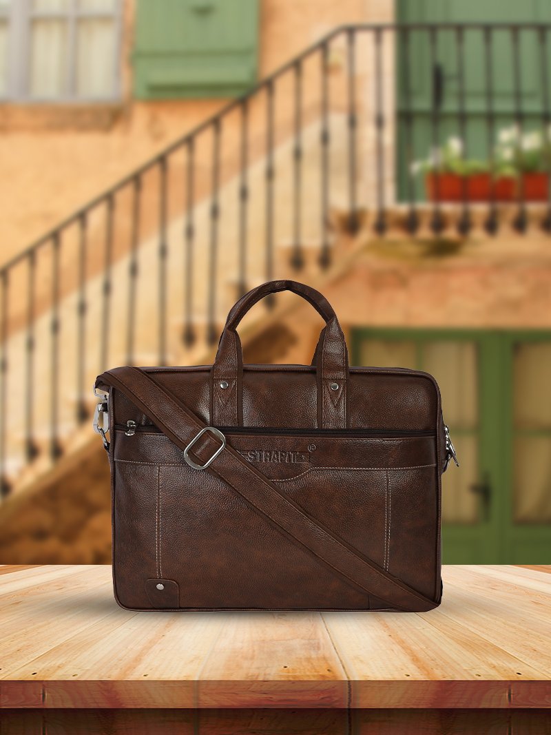 Strapit brown messenger bag